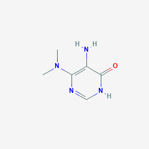 molecular formula C6H10N4O B1384356 5-Amino-6-(dimethylamino)-3,4-dihydropyrimidin-4-one CAS No. 98485-00-8