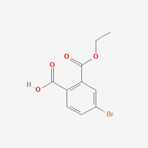 molecular formula C10H9BrO4 B13843615 4-Bromo-2-ethoxycarbonylbenzoic acid 