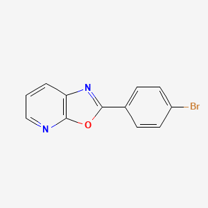 molecular formula C12H7BrN2O B13843616 2-(4-Bromophenyl)oxazolo[5,4-b]pyridine 