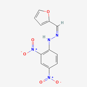 molecular formula C11H8N4O5 B13843625 2-Furaldehyde, (2,4-dinitrophenyl)hydrazone (6CI,7CI,8CI); 2-Furancarboxaldehyde, (2,4-dinitrophenyl)hydrazone (9CI); Furfural 2,4-dinitrophenylhydrazone 