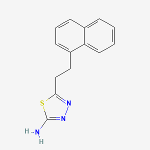 molecular formula C14H13N3S B13843648 5-(2-Naphthalen-1-ylethyl)-1,3,4-thiadiazol-2-amine 