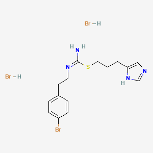 molecular formula C15H21Br3N4S B13843653 3-(1H-Imidazol-4-yl)propyl (4-bromophenethyl)carbamimidothioate Dihydrobromide 