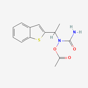 molecular formula C13H14N2O3S B13843657 [1-(1-benzothiophen-2-yl)ethyl-carbamoylamino] acetate 