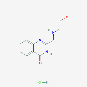 molecular formula C12H16ClN3O2 B1384366 2-{[(2-甲氧基乙基)氨基]甲基}喹唑啉-4(3H)-酮盐酸盐 CAS No. 1049769-57-4