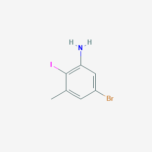 molecular formula C7H7BrIN B13843665 5-Bromo-2-iodo-3-methylaniline 