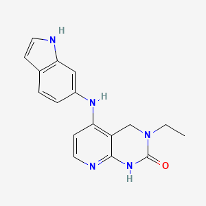 molecular formula C17H17N5O B13843675 3-ethyl-5-(1H-indol-6-ylamino)-1,4-dihydropyrido[2,3-d]pyrimidin-2-one 