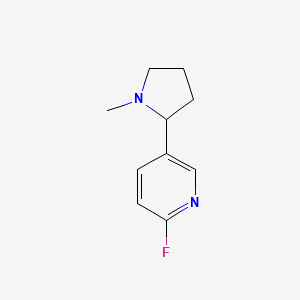 molecular formula C10H13FN2 B13843709 2-Fluoro-5-(1-methyl-pyrrolidin-2-yl)-pyridine CAS No. 185510-33-2