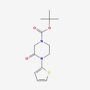 molecular formula C13H18N2O3S B13843712 Tert-butyl 3-oxo-4-thiophen-2-ylpiperazine-1-carboxylate 