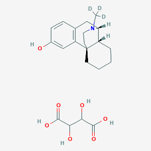 molecular formula C21H29NO7 B13843736 Levorphanol-d3 L-Tartrate 