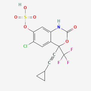 molecular formula C14H9ClF3NO6S B13843759 rac7-HydroxyEfavirenz7-O-Sulfate 