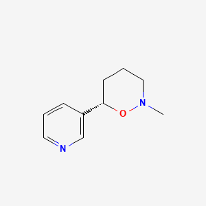 molecular formula C10H14N2O B13843775 2-Methyl-6(S)-(3-pyridyl)tetrahydro-1,2-oxazine 