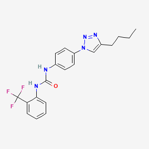 molecular formula C20H20F3N5O B13843777 1-[4-(4-Butyltriazol-1-yl)phenyl]-3-[2-(trifluoromethyl)phenyl]urea 