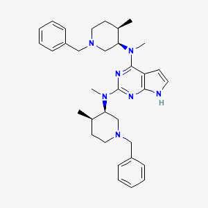 N,N'-Bis(3R,4R)-1-benzyl-4-methylpiperidin-3-yl-N,N'-dimethyl-7-deazapurine-2,6-diamine