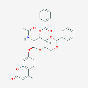 [(6S,8aR)-7-acetamido-6-(4-methyl-2-oxochromen-7-yl)oxy-2-phenyl-4,4a,6,7,8,8a-hexahydropyrano[3,2-d][1,3]dioxin-8-yl] benzoate