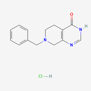molecular formula C14H16ClN3O B1384402 7-苄基-5,6,7,8-四氢吡啶并[3,4-d]嘧啶-4(3H)-酮盐酸盐 CAS No. 69981-00-6