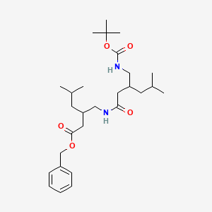 molecular formula C28H46N2O5 B13844029 Benzyl 5-methyl-3-[[[5-methyl-3-[[(2-methylpropan-2-yl)oxycarbonylamino]methyl]hexanoyl]amino]methyl]hexanoate 