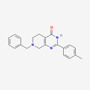 molecular formula C21H21N3O B1384405 7-benzyl-2-(4-methylphenyl)-3H,4H,5H,6H,7H,8H-pyrido[3,4-d]pyrimidin-4-one CAS No. 1031990-66-5