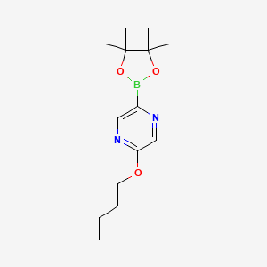 molecular formula C14H23BN2O3 B13844056 2-Butoxy-5-(4,4,5,5-tetramethyl-1,3,2-dioxaborolan-2-yl)pyrazine 