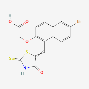 2-[[6-Bromo-1-[(4-oxo-2-thioxo-5thiazolidinylidene)methyl]-2-naphthalenyl]oxy]-acetic acid