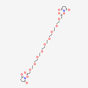 (2,5-Dioxopyrrolidin-1-yl) 2-[2-[2-[2-[2-[2-[2-[2-[2-[2-(2,5-dioxopyrrolidin-1-yl)oxy-2-oxoethoxy]ethoxy]ethoxy]ethoxy]ethoxy]ethoxy]ethoxy]ethoxy]ethoxy]acetate