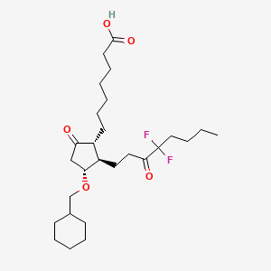 7-((1R,2R,3R)-3-(cyclohexylmethoxy)-2-(4,4-difluoro-3-oxooctyl)-5-oxocyclopentyl)heptanoic Acid