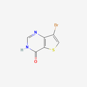 molecular formula C6H3BrN2OS B1384412 7-溴噻吩并[3,2-D]嘧啶-4(1H)-酮 CAS No. 31169-25-2
