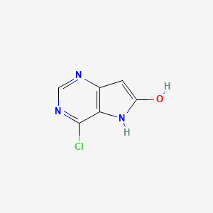 molecular formula C6H4ClN3O B1384420 4-chloro-5H-pyrrolo[3,2-d]pyrimidin-6-ol CAS No. 1516103-67-5