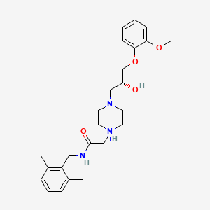 (R)-N-(2,6-Dimethylbenzyl)-2-(4-(2-hydroxy-3-(2-methoxyphenoxy)propyl)piperazin-1-yl)acetamide