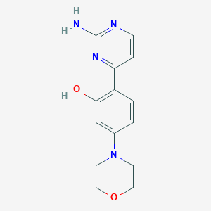 molecular formula C14H16N4O2 B1384423 2-(2-Aminopyrimidin-4-YL)-5-morpholinophenol CAS No. 1000340-04-4
