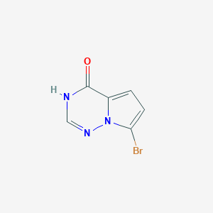 molecular formula C6H4BrN3O B1384427 7-bromo-3H,4H-pyrrolo[2,1-f][1,2,4]triazin-4-one CAS No. 1370007-53-6