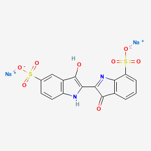 disodium;2-(3-hydroxy-5-sulfonato-1H-indol-2-yl)-3-oxoindole-7-sulfonate