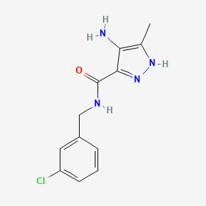 4-amino-N-[(3-chlorophenyl)methyl]-5-methyl-1H-pyrazole-3-carboxamide