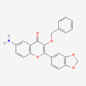 6-Amino-2-(1,3-benzodioxol-5-yl)-3-phenylmethoxychromen-4-one