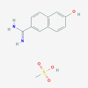 molecular formula C12H14N2O4S B1384437 6-Amidino-2-naphthol Methanesulfonate CAS No. 82957-06-0