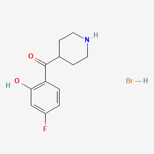 (4-Fluoro-2-hydroxyphenyl)-piperidin-4-ylmethanone;hydrobromide