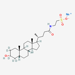 sodium;2-[[(4R)-4-[(3R,5R,8R,9S,10S,13R,14S,17R)-2,2,3,4,4-pentadeuterio-3-hydroxy-10,13-dimethyl-1,5,6,7,8,9,11,12,14,15,16,17-dodecahydrocyclopenta[a]phenanthren-17-yl]pentanoyl]amino]ethanesulfonate