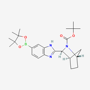 tert-Butyl (1S,3S,4R)-3-(6-(4,4,5,5,-Tetramethyl-1,3,2-dioxaborolan-2-yl)-1H-benzo[d]imidazol-2-yl)-2-azabicyclo[2.2.1]heptane-2-carboxylate