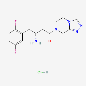 4-Desfluoro-destrifluoromethyl Sitagliptin Hydrochloride Salt