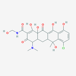 7-chloro-4-(dimethylamino)-1,6,10,11,12a-pentahydroxy-N-(hydroxymethyl)-6-methyl-3,12-dioxo-4,4a,5,5a-tetrahydrotetracene-2-carboxamide