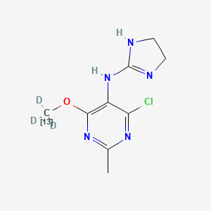 molecular formula C9H12ClN5O B13844572 Moxonidine-13C,d3 