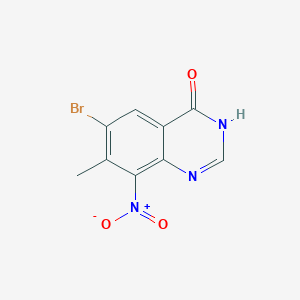 B1384465 6-bromo-7-methyl-8-nitroquinazolin-4(3H)-one CAS No. 943605-86-5