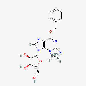 O6-Benzyl-N2,3-etheno Guanosine-13C2,d