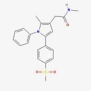 N-methyl-2-[2-methyl-5-(4-methylsulfonylphenyl)-1-phenylpyrrol-3-yl]acetamide