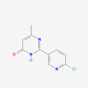 B1384484 2-(6-Chloropyridin-3-yl)-6-methyl-3,4-dihydropyrimidin-4-one CAS No. 1258650-38-2