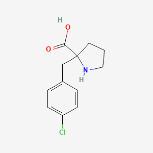 2-[(4-Chlorophenyl)methyl]pyrrolidine-2-carboxylic acid