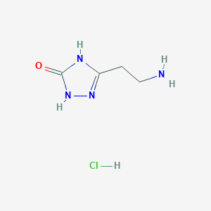 molecular formula C4H9ClN4O B1384486 5-(2-氨基乙基)-2,4-二氢-3H-1,2,4-三唑-3-酮盐酸盐 CAS No. 879635-07-1
