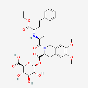 (2S,3S,4S,5R,6S)-6-[(3S)-2-[(2S)-2-[[(2S)-1-ethoxy-1-oxo-4-phenylbutan-2-yl]amino]propanoyl]-6,7-dimethoxy-3,4-dihydro-1H-isoquinoline-3-carbonyl]oxy-3,4,5-trihydroxyoxane-2-carboxylic acid