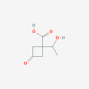 1-(1-Hydroxyethyl)-3-oxocyclobutane-1-carboxylic acid