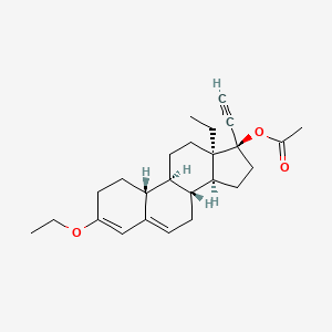 [(8R,9S,10R,13R,14S,17R)-3-ethoxy-13-ethyl-17-ethynyl-2,7,8,9,10,11,12,14,15,16-decahydro-1H-cyclopenta[a]phenanthren-17-yl] acetate