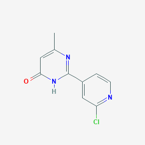 molecular formula C10H8ClN3O B1384492 2-(2-氯吡啶-4-基)-6-甲基-3,4-二氢嘧啶-4-酮 CAS No. 1258640-22-0